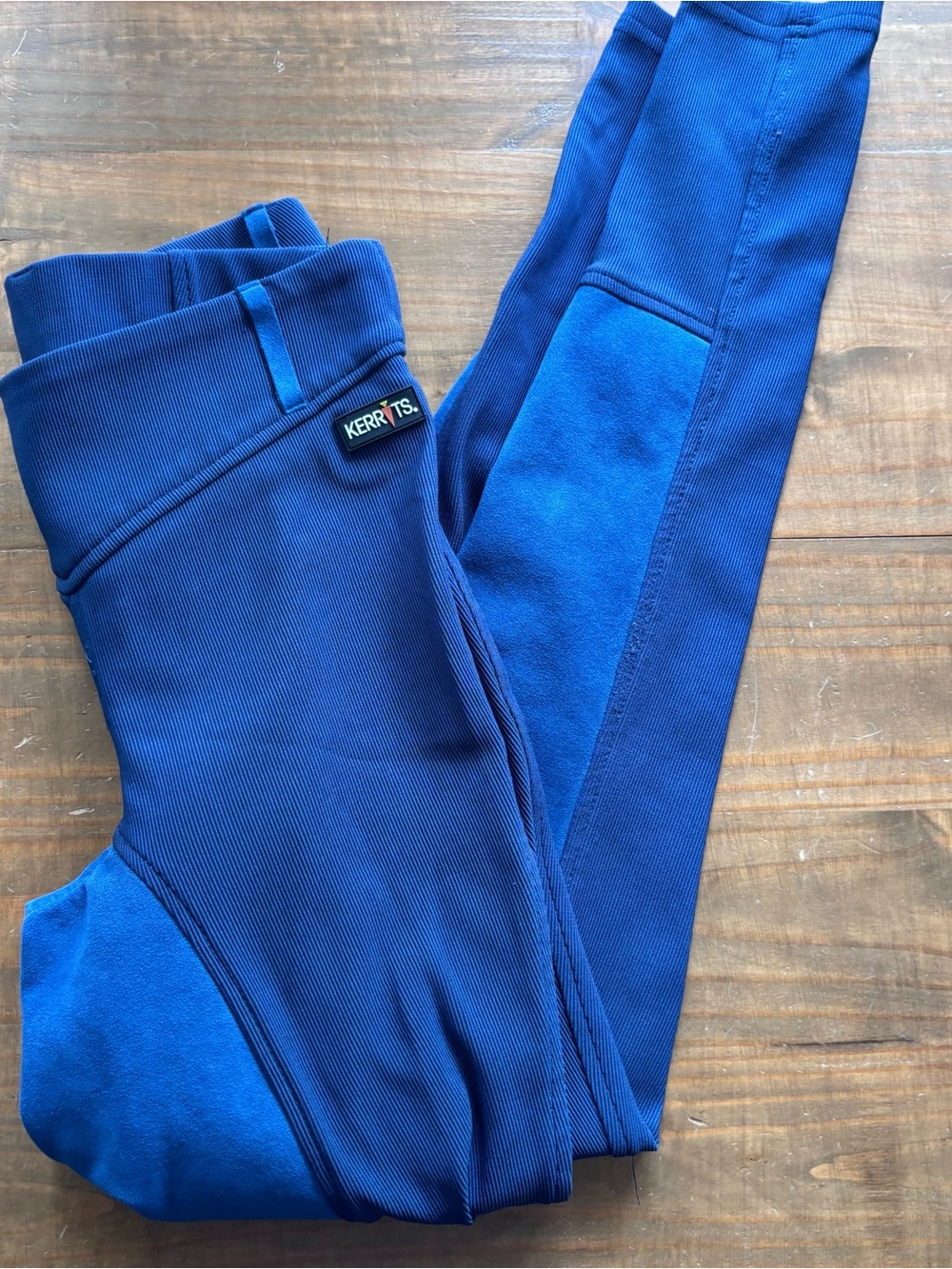 Kerrits Riding Breeches Ribbed Full Seat Tights-Ultra Suede Patches-Women's S